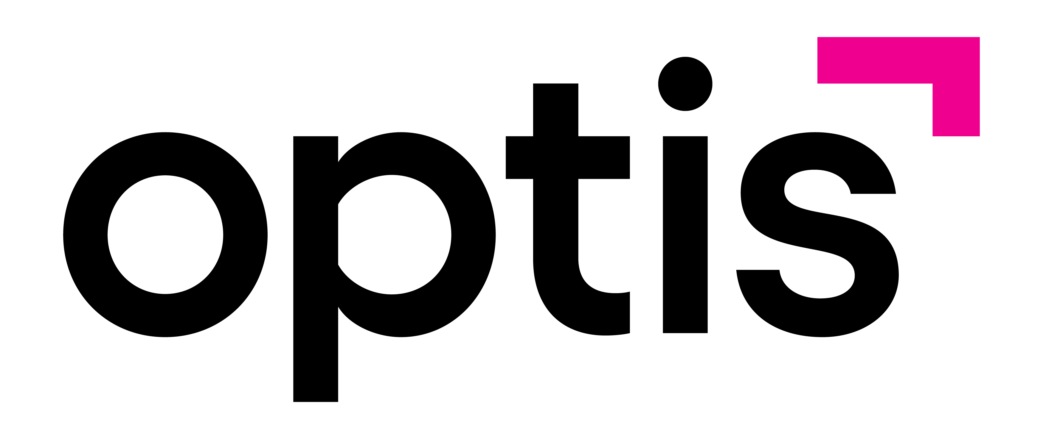 Black logo for the company Optis